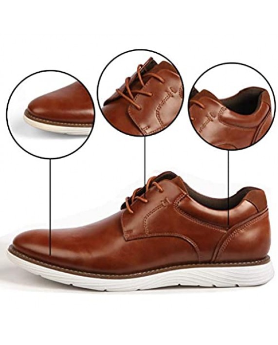 Lucky Way Men’s Leather Shoes Dress Lace Up Series Casual Oxford Shoe