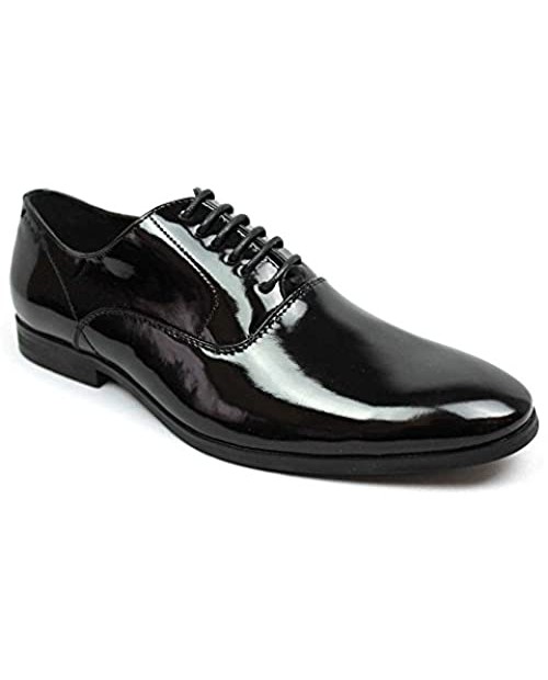 Men's Tuxedo Shoes Patent Leather Traditional Round Toe Lace Up Oxfords AZAR