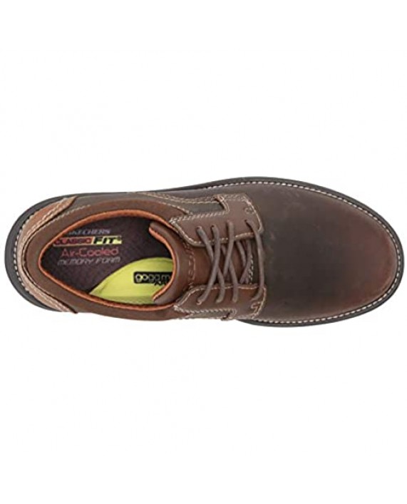 Skechers USA Men's Round Toe Lace Up Oxford