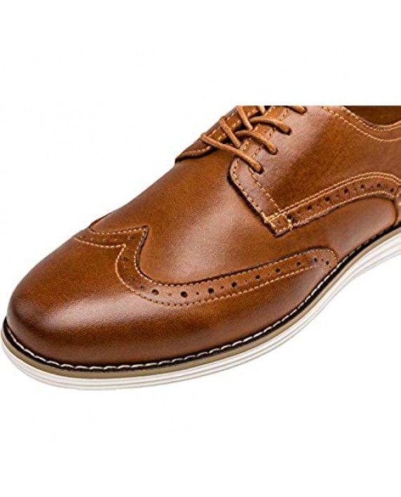 VOSTEY Men's Dress Shoes Leather Casual Dress Shoes for Men Leather Business Oxford Shoes for Men