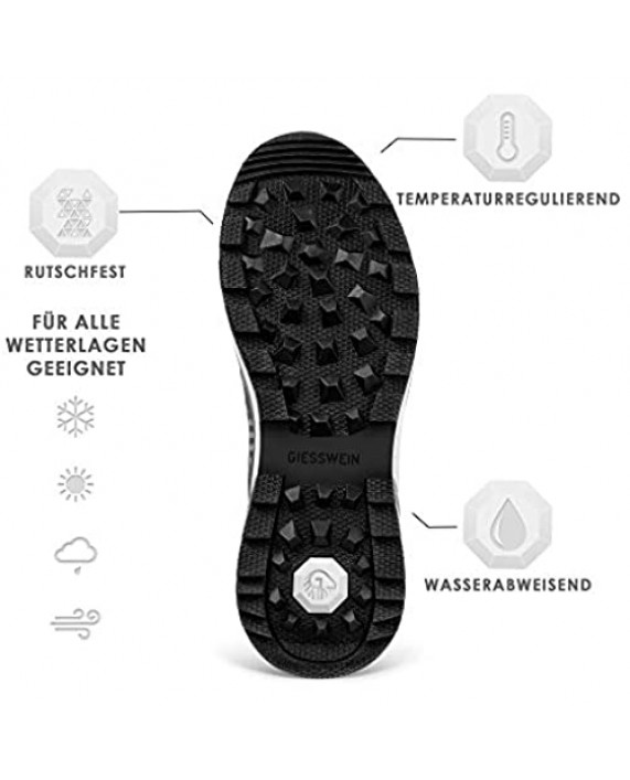Giesswein Sports Shoe Wool Cross X Men - Non-Slip Merino Sneaker for Men Performance Shoes with 100% Merino Wool Reflective Men Shoes Micro-Grip Sole
