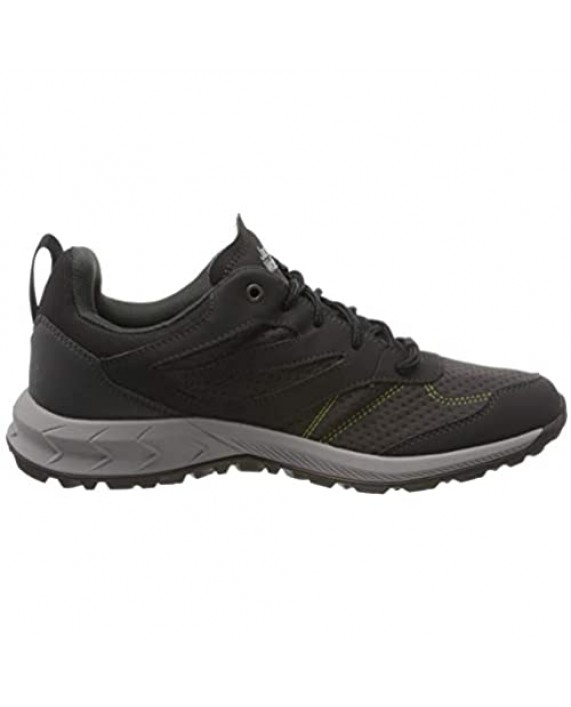 Jack Wolfskin Men's Woodland Texapore Low M Rise Hiking Shoes Dark Grey/Lime 9