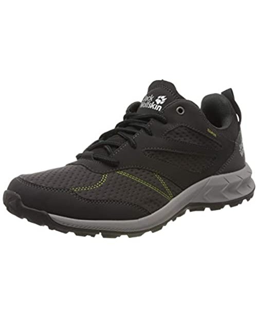 Jack Wolfskin Men's Woodland Texapore Low M Rise Hiking Shoes Dark Grey/Lime 9