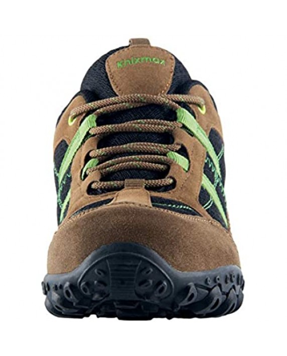 Knixmax Men's Hiking Shoes Lightweight Walking Trekking Shoes Breathable Approach Shoes Brown