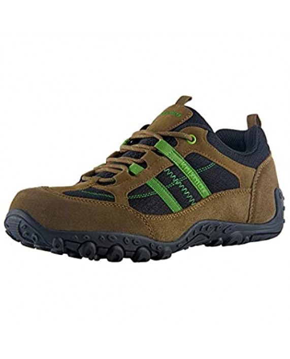 Knixmax Men's Hiking Shoes Lightweight Walking Trekking Shoes Breathable Approach Shoes Brown