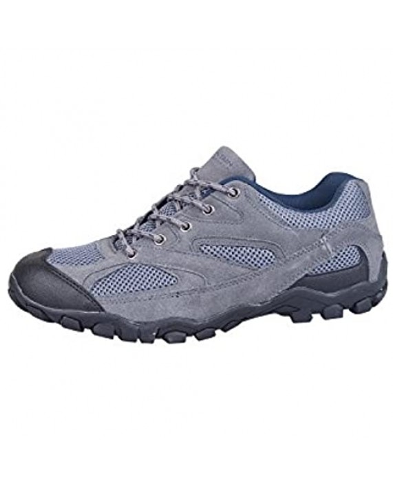 Mountain Warehouse Outdoor Men’s Walking Shoes - Suede Mesh Upper & Lining with 100% Rubber Sole Cushioned Footbed - Great for Layering
