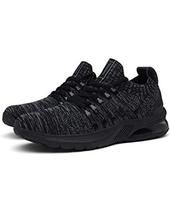 wanhee Men's Athletic Running Shoes Air Cushion Mesh Breathable Sneakers Lightweight Casual Walking Footwear Tennis Sports Gym Jogging Shoes