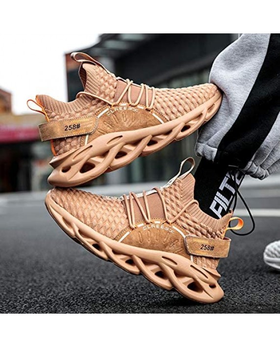 YOHI Mens Running Shoes Blade Sneakers Mesh Breathable Boys Tennis Shoes Lightweight Walking Sneaker