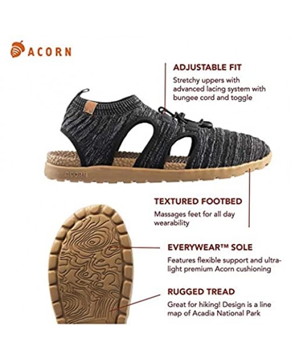 Acorn Men's Everywear Casco Sandal Lightweight with a Cushioned Footbed and a Soft Knit Fabric