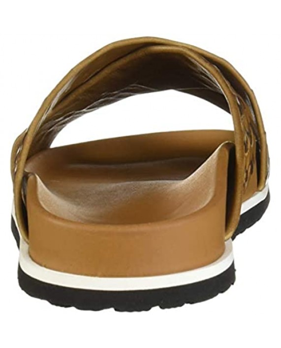 Aquatalia Men's Tanner Woven Leather Slide Sandal
