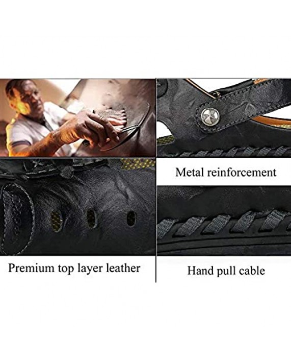 Men Outdoor Sandals Breathable Summer Beach Shoes Closed Toe Walking Fisherman Anti-Slip Comfortable Casual Fashion