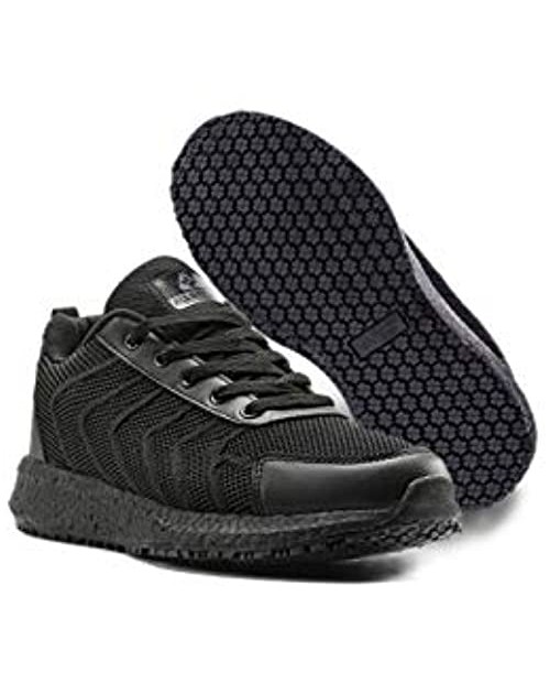ALL DAY GRIP Women's Ultra Comfort Slip-Resistant Shoes. Water and Stain Repellent Upper. Non Slip Work Sneakers for Healthcare and Food Service Workers.