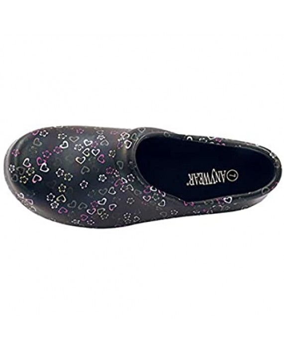 Anywear SRANGEL Women's Healthcare Professional Closed Back Clog 11 Lucky in Love