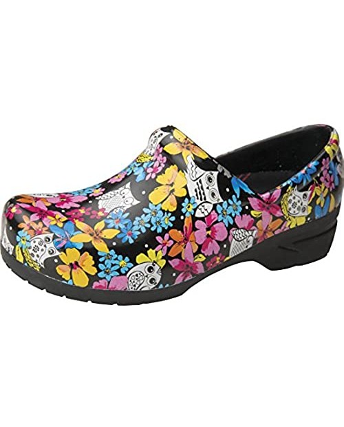 Anywear SRANGEL Women's Healthcare Professional Closed Back Clog 8 Fine Feathered Friends