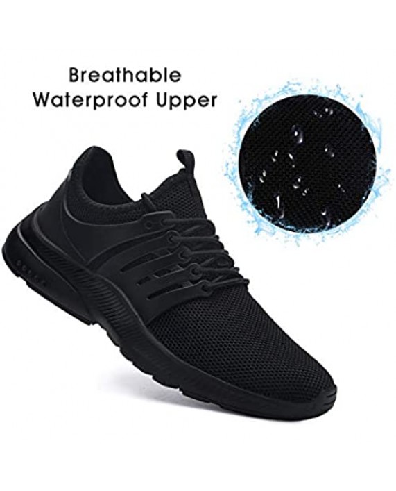 DYKHMILY Women's Steel Toe Shoes Waterproof Lightweight Safety Toe Running Sneakers Slip Resistant Breathable Puncture Proof Work Shoes Food Service