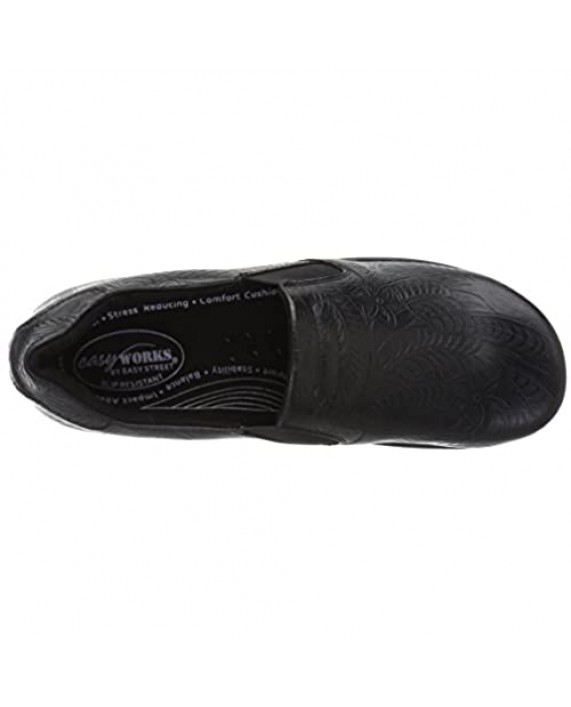 Easy Works Womens Bind Clogs Flats Casual - Black