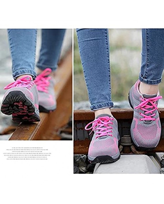 Eclimb Women's Steel Toe Safety Work Shoes Slip Resistant Protect Shoes