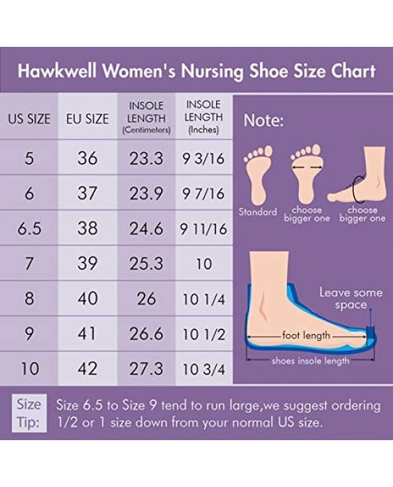 Hawkwell Women's Lightweight Slip Resistant Health Care Nursing Shoes