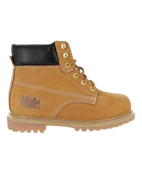 Safety Girl GS003-Tan-7M Steel Toe Work Boots - Tan - 7M English Capacity Volume Leather 7M Tan ()