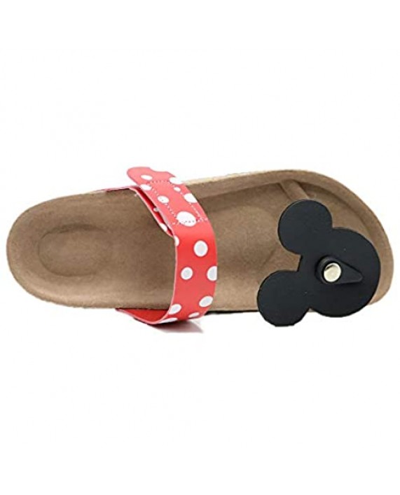 Luis Vuis Women Mickey Mouse Dote Flip Flops Comfort Flat Sandals