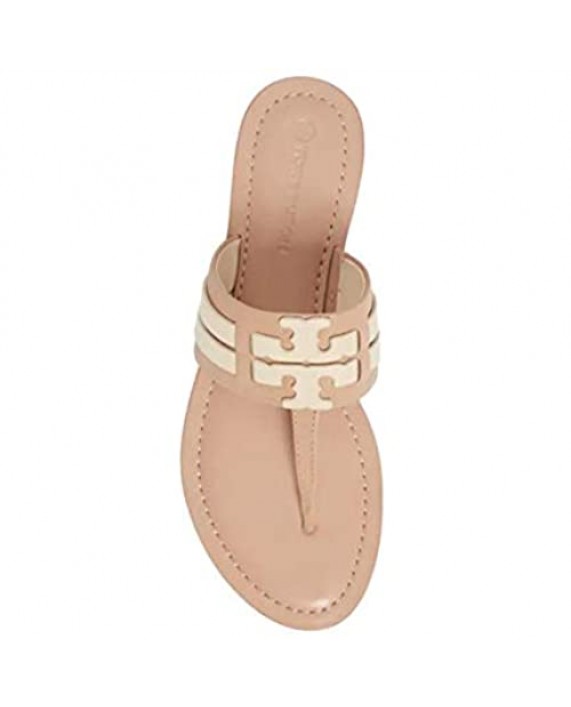 Tory Burch Women's Leigh 05mm Sandals Flats Slides in Tumbled Leather