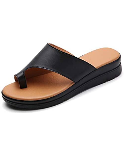 Women Bunion Sandals Platform Wedge Slippers Orthopedic Flip Flops Summer Shoes