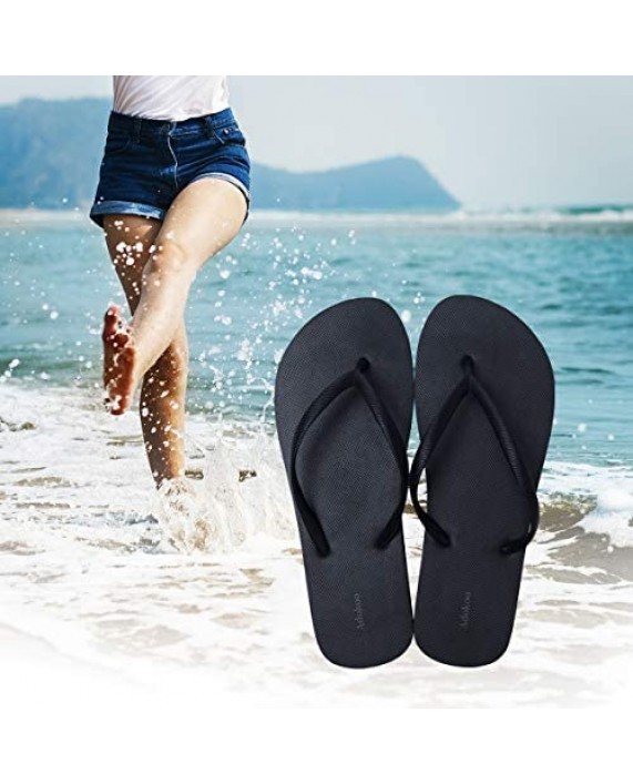 Adokoo Womens Flip Flops Casual Beach Slippers EVA Rubber Sandals