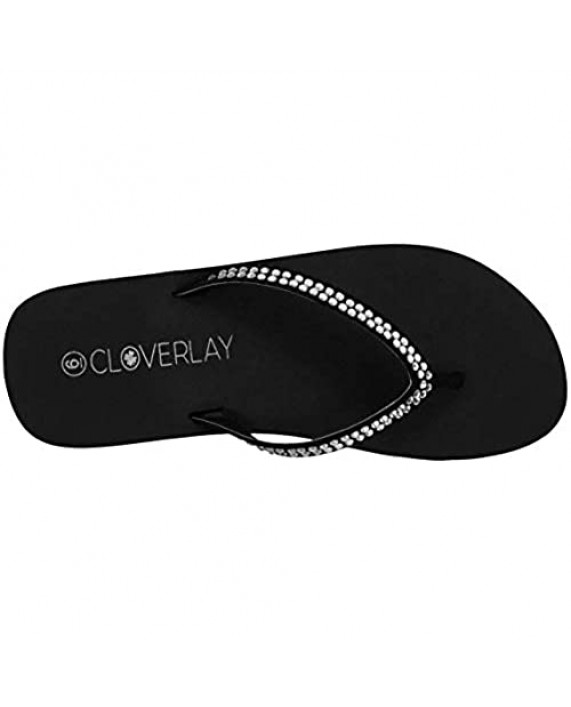 CLOVERLAY Women’s Fashion Platform Sandals Wedge Flip Flop Thong Sandal