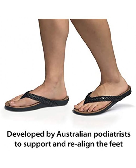 Footlogics Zullaz Xanthe Orthotic Flip Flops for Women Stylish & Elegant Orthopedic Sandals with Biomechanical Arch Support