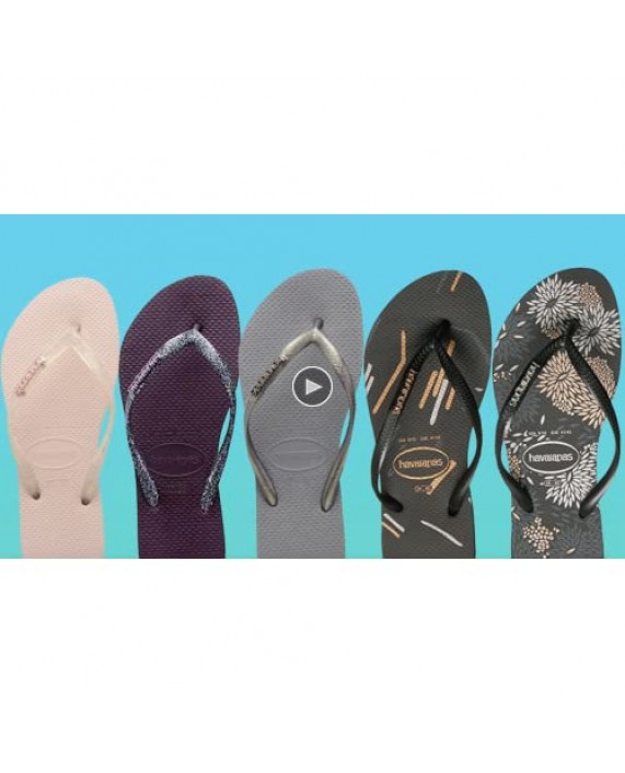 Havaianas Women's Slim Logo Metallic Flip Flop Sandal