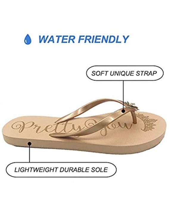NITTI Women's Sandals | Ultra Soft Comfortable Flip Flops for Women | Fashion Design Rubber Slide Sandals