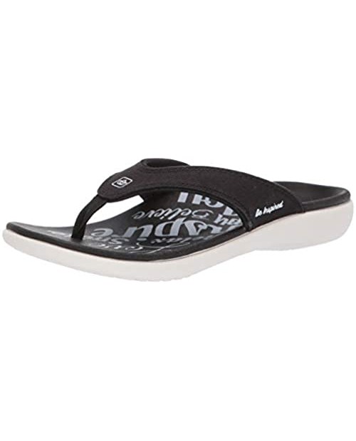 Spenco Women's Yumi 2 Inspiration Sandal Flip-Flop Black 8 Medium US