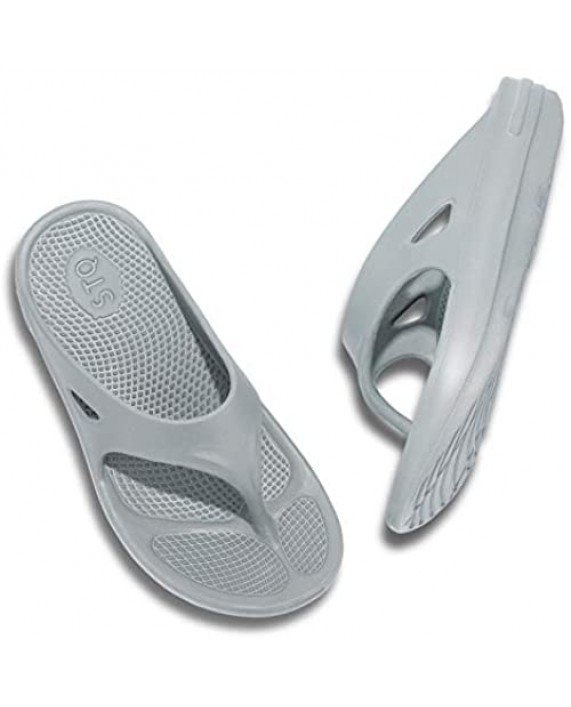 STQ Womens Arch Support Flip Flops Sport Recovery Thong Sandals
