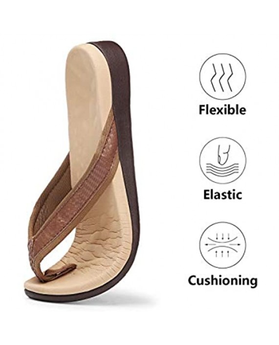 Womens Orthotic Flip Flops with Arch Support Thong Sandals for Comfortable Walk Indoor and Outdoor