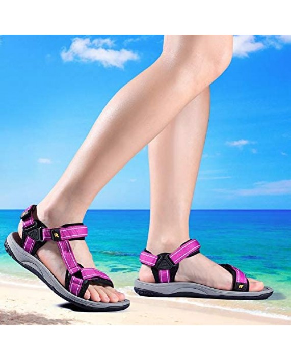 CAMELSPORTS Sandals for Women Summer Comfortable Hiking Sandals Flat Walking Womens Sandals Sport Athletic Beach Water Sandals