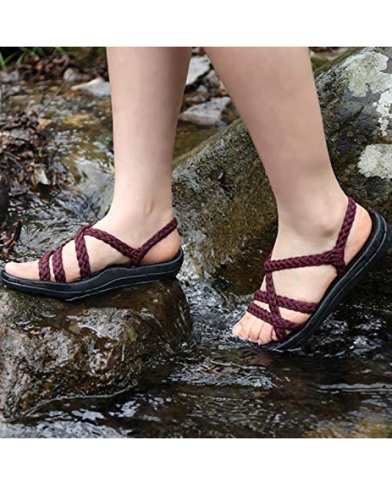 SERIMINO Comfortable Water Sandals for Women Walking with Arch Support to Summer Hiking Beach Sport Outdoor Cycling