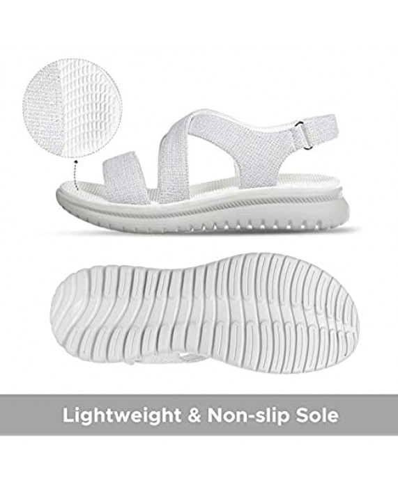 Solacozy Casual Summer Sandals for Women Sport Outdoor Sandals Lightweight Summer Beach Shoes Flat Universal Sandals for Walking Cycling Hiking Traveling