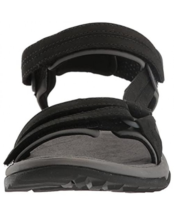 Teva Women's Terra FI LITE Leather Sandal black 10 Medium US