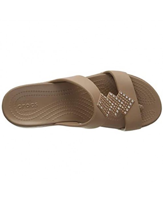 Crocs Women's Monterey Embellished Slip on Wedge Sandals
