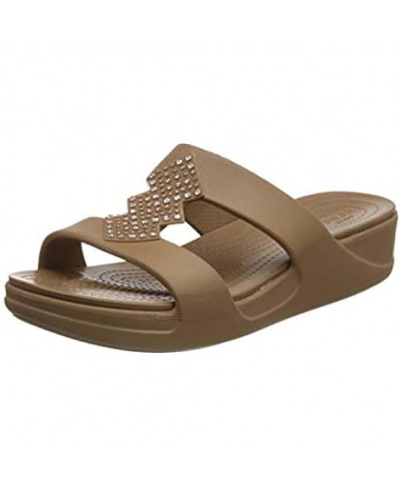 Crocs Women's Monterey Embellished Slip on Wedge Sandals
