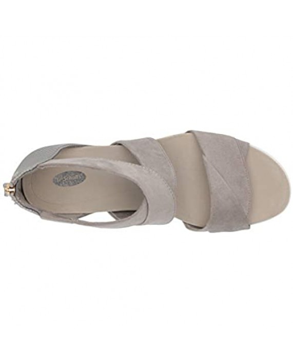 Dr. Scholl's Shoes Women's Golden Hour Sandal Soft Grey Microfiber