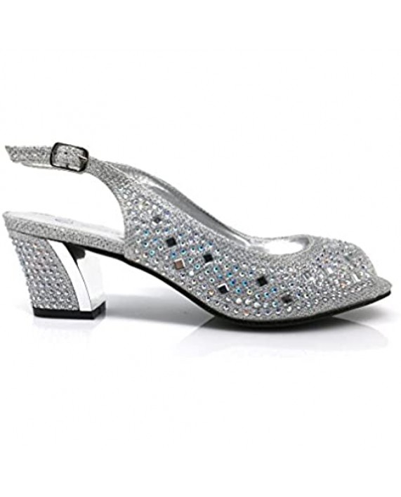Enzo Romeo Lime01 Womens Open Toe Low Heel Wedding Rhinestone Wedge Sandal Shoes