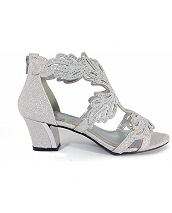 Enzo Romeo Lime03N Womens Open Toe Mid Heel Wedding Rhinestone Gladiator Sandal Wedge Shoes