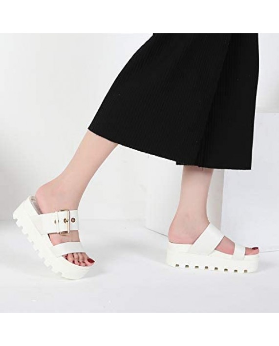 MACKIN J 591-1 Women's Open Toe Platform Slide Sandals