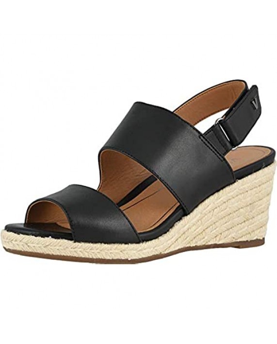 Vionic Women's Brooke Wedge Sandals - Espadrille with Concealed Orthotic Arch Support
