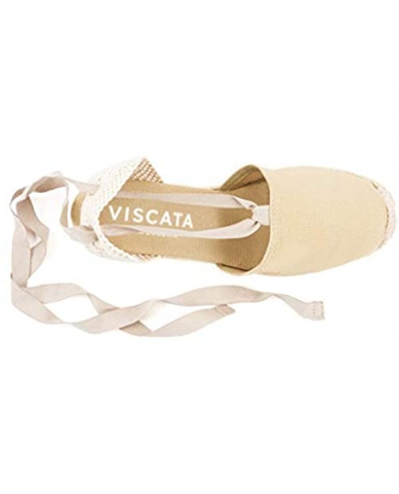 VISCATA Handmade in Spain Escala 2.5 Wedge Soft Ankle-Tie Closed Toe Classic Espadrilles Heel