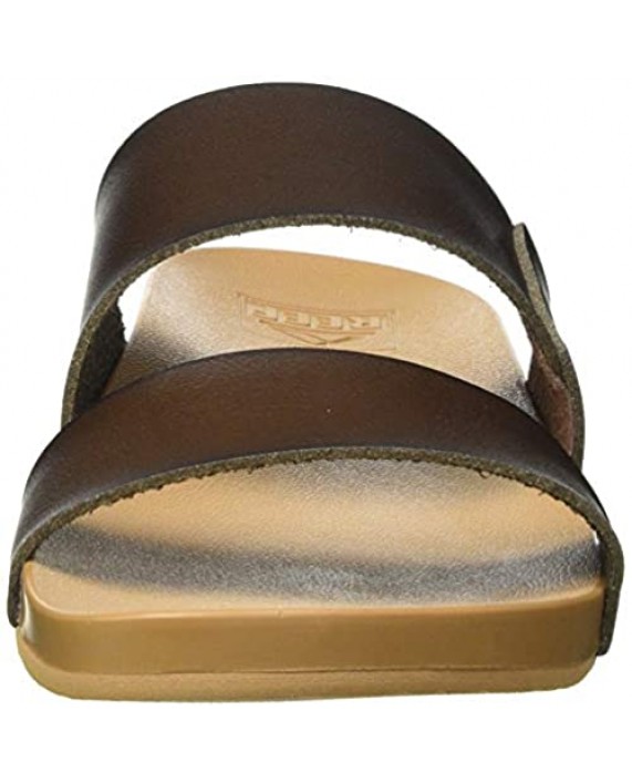 Reef Women's Sandals | Cushion Vista | Vegan Leather Slides with Cushion Footbed