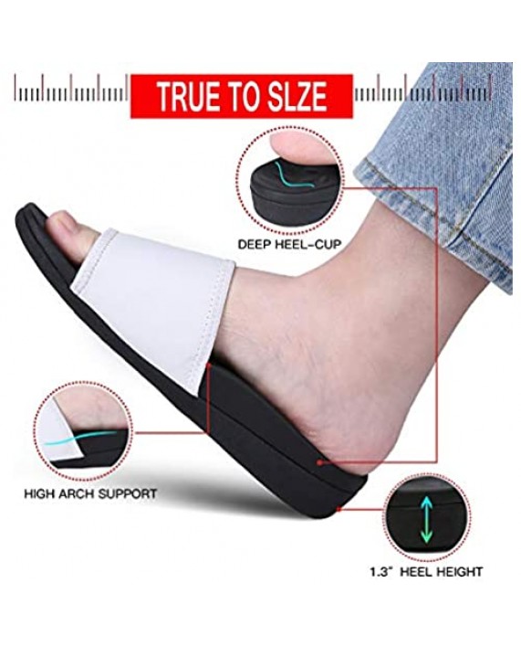 UTENAG Women's Slide Sandals with Arch Support Comfort Adjustable Wrap Orthopetic Sport Slides