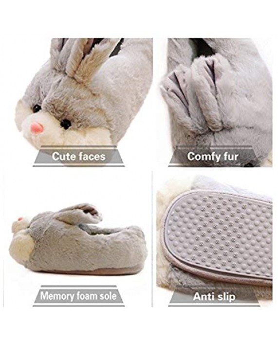 Caramella Bubble Classic Bunny Slippers for Women Funny Animal Slippers for Girls Cute Plush Rabbit Slippers Easter Bunny Slipppers Gifts