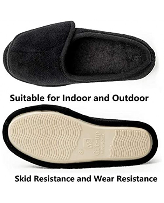 Git-up Women Diabetic Slippers/W Arthritis Edema Adjustable Closure Memory Foam House Shoes Open Toe Extra Wide